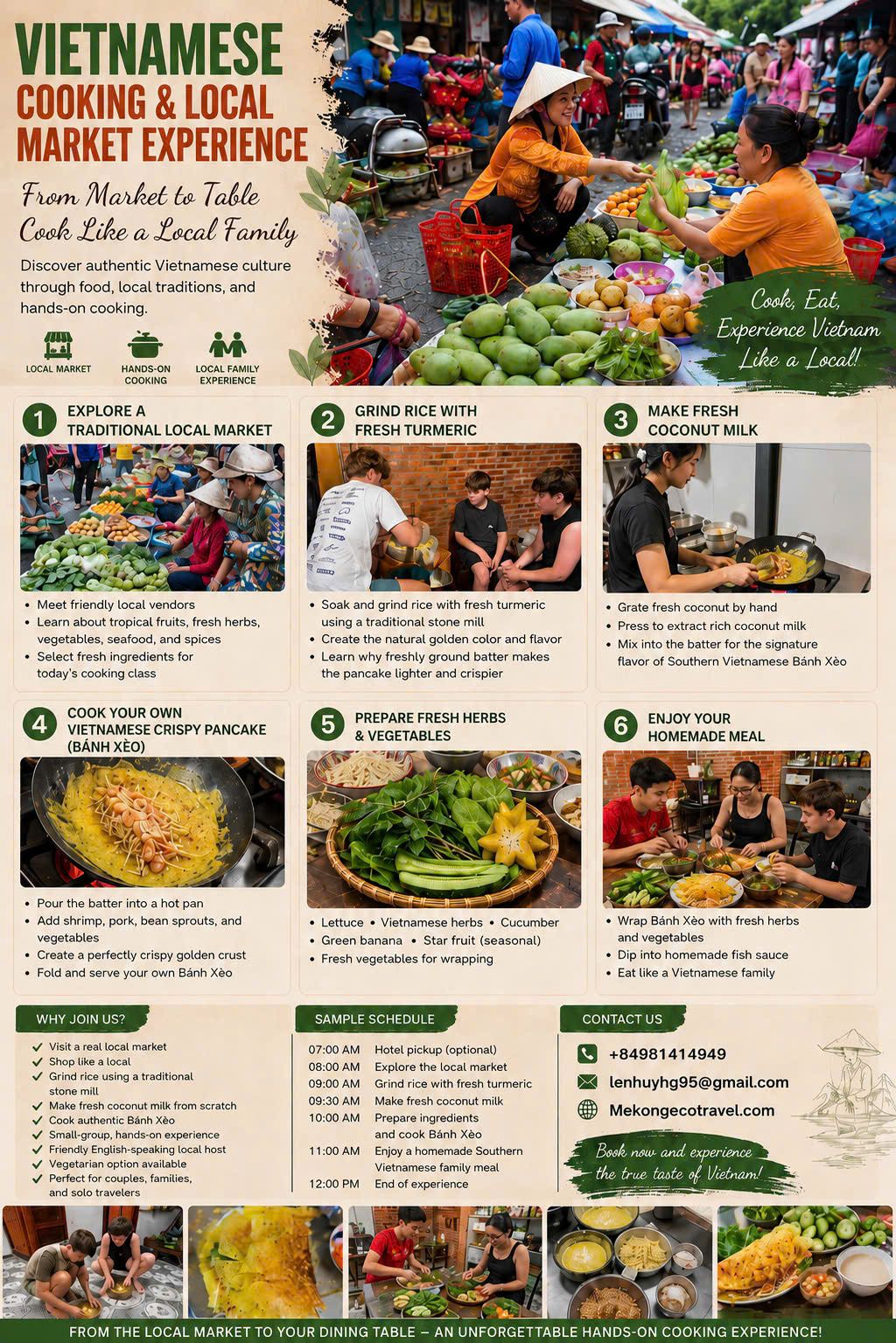 VIETNAMESE SOUTHERN COOKING & LOCAL MARKET EXPERIENCE - AN UNFORGETTABLE HANDS ON COOKING EXPERIENCE IN MEKONG DELTA